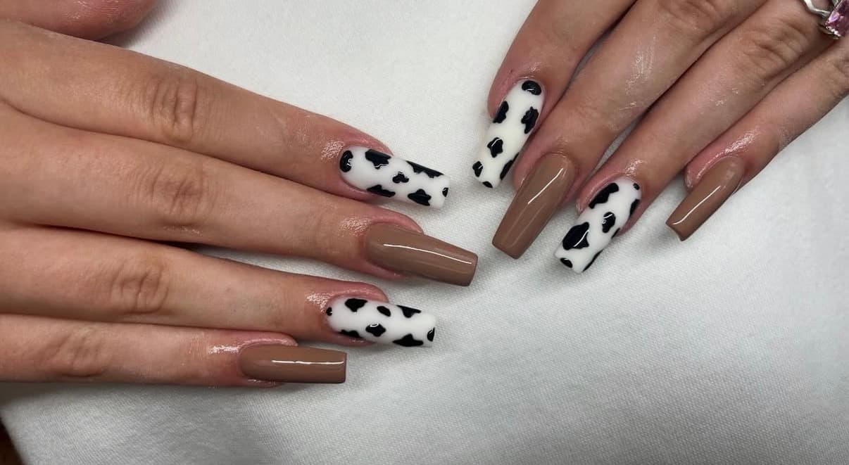 Cow print és barna nude